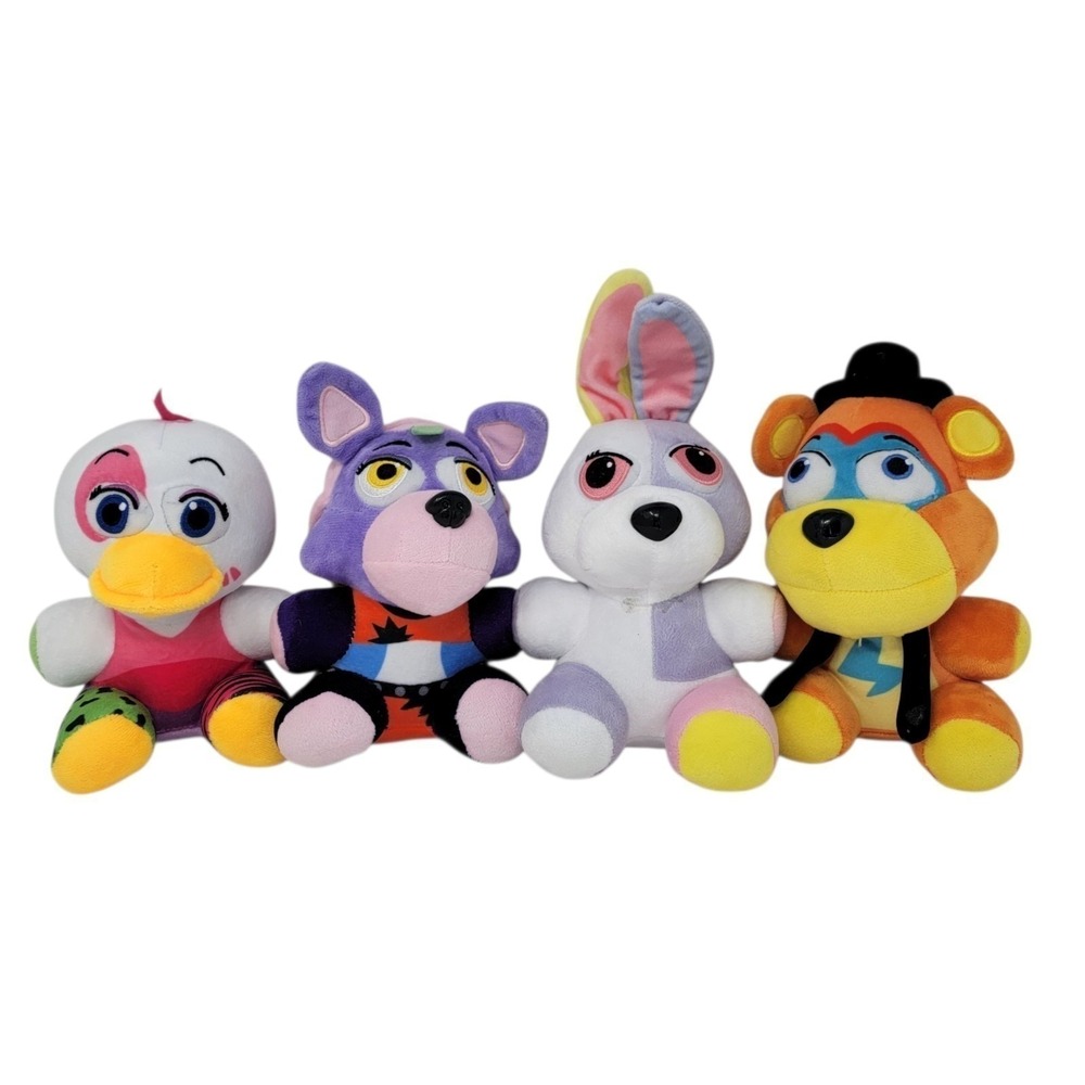 Five Nights At Freddys Plush Lot of 4 Chica Roxanne‎ Vanny Glamrock Freddy2016